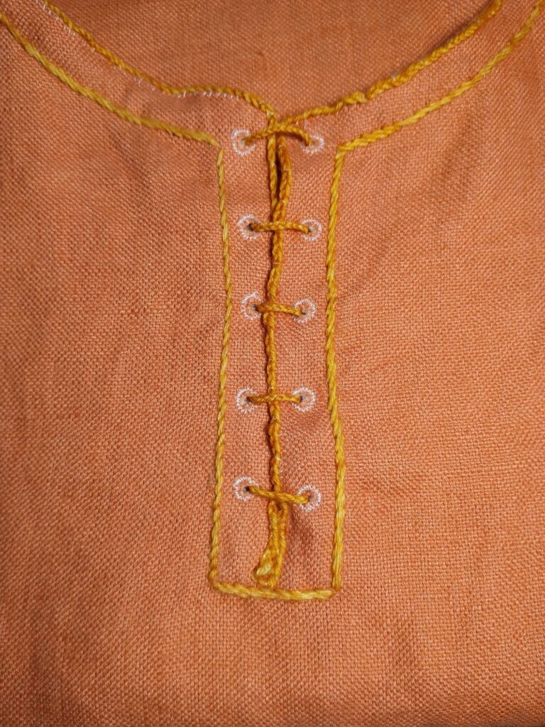 Detail of tunic neck