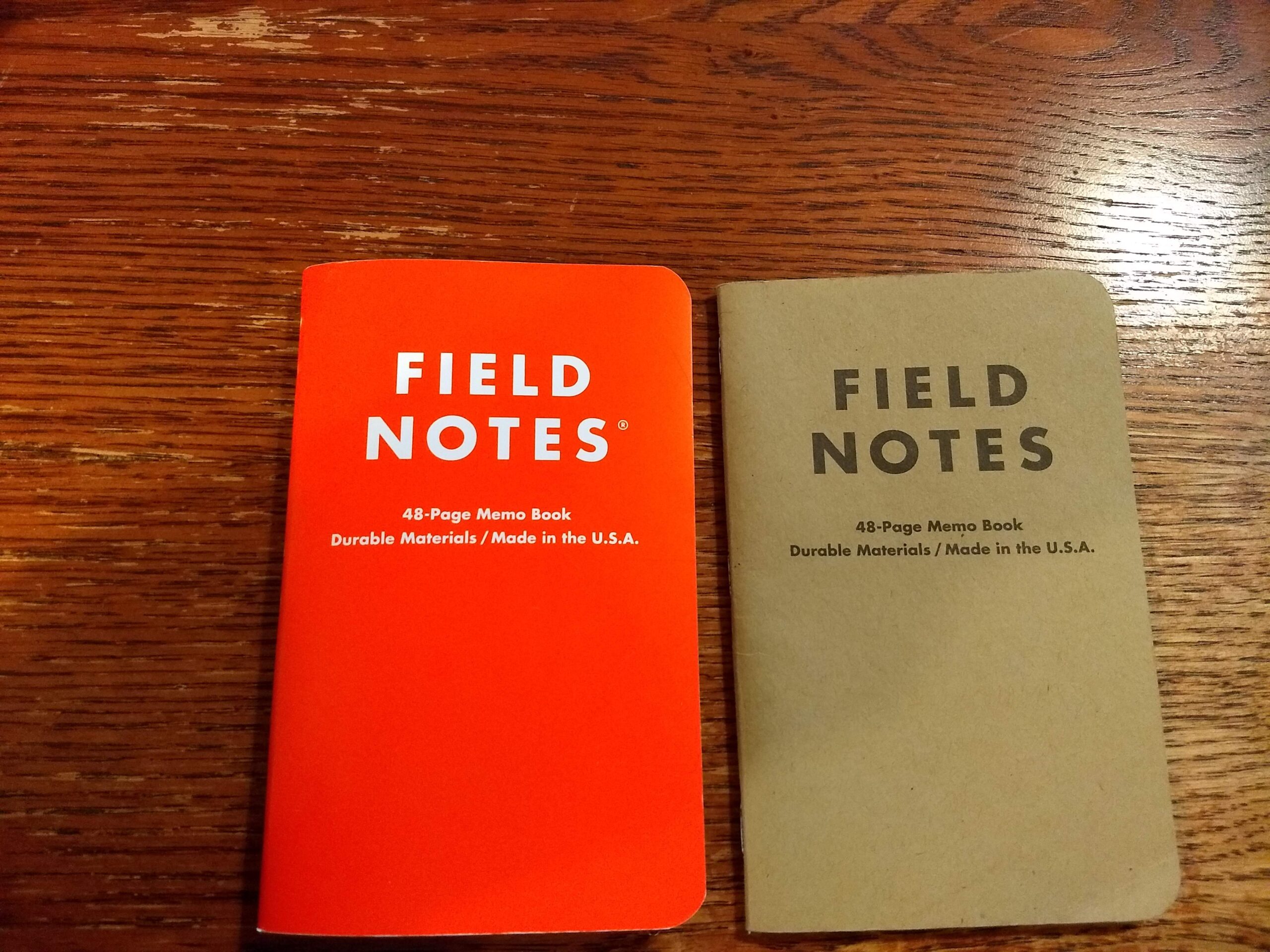 Two Field Notes notebooks