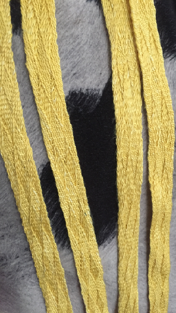 Yellow silk garters for Aspasia Bevilacqua