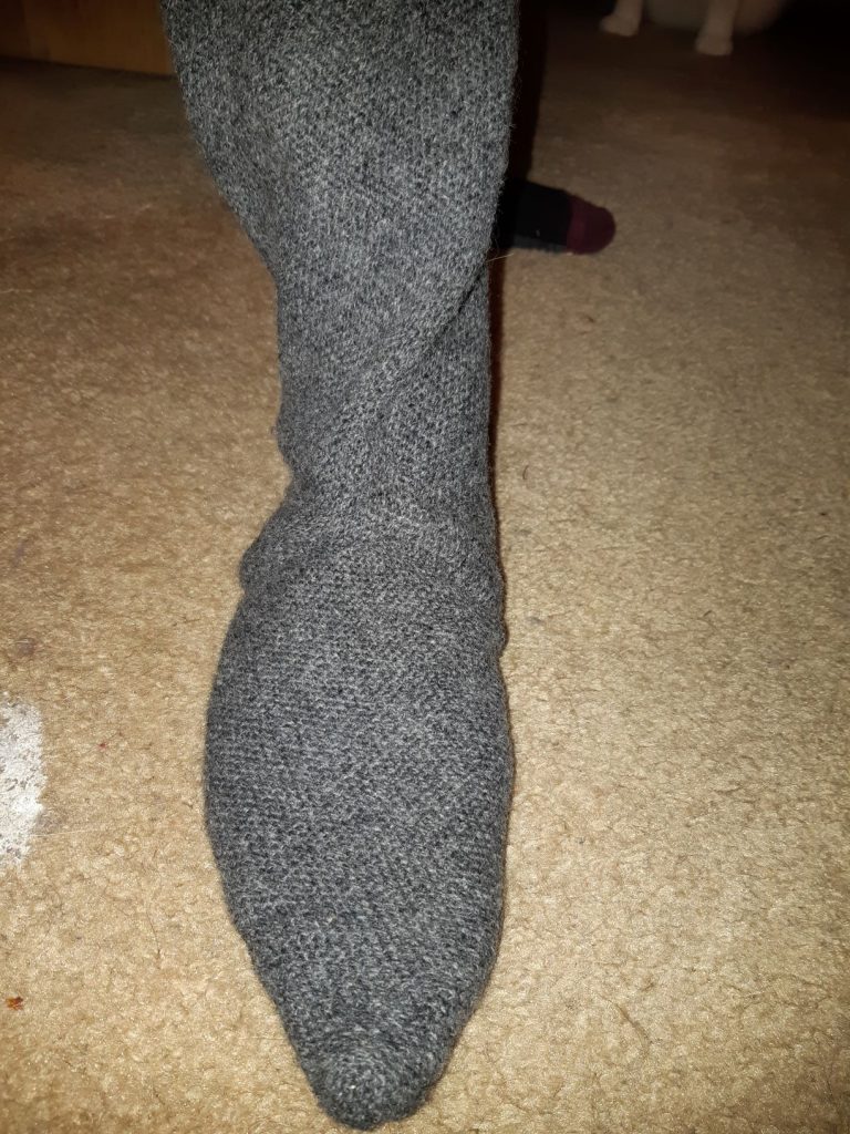 foot seam front view