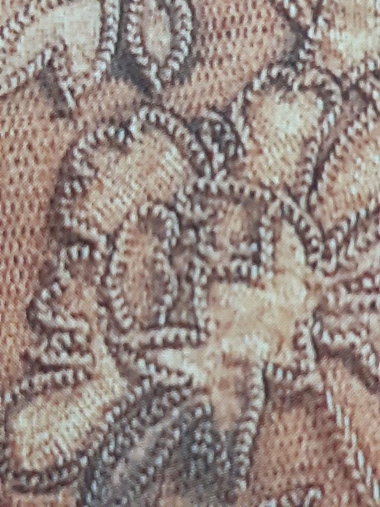 purse stitch closeup