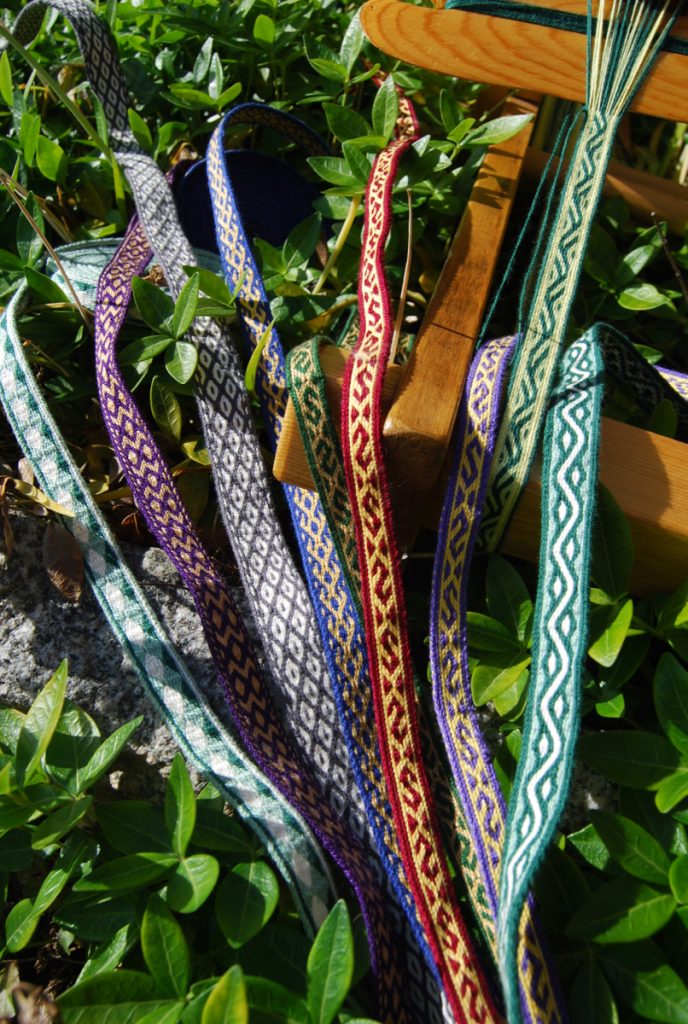 group of tablet woven bands