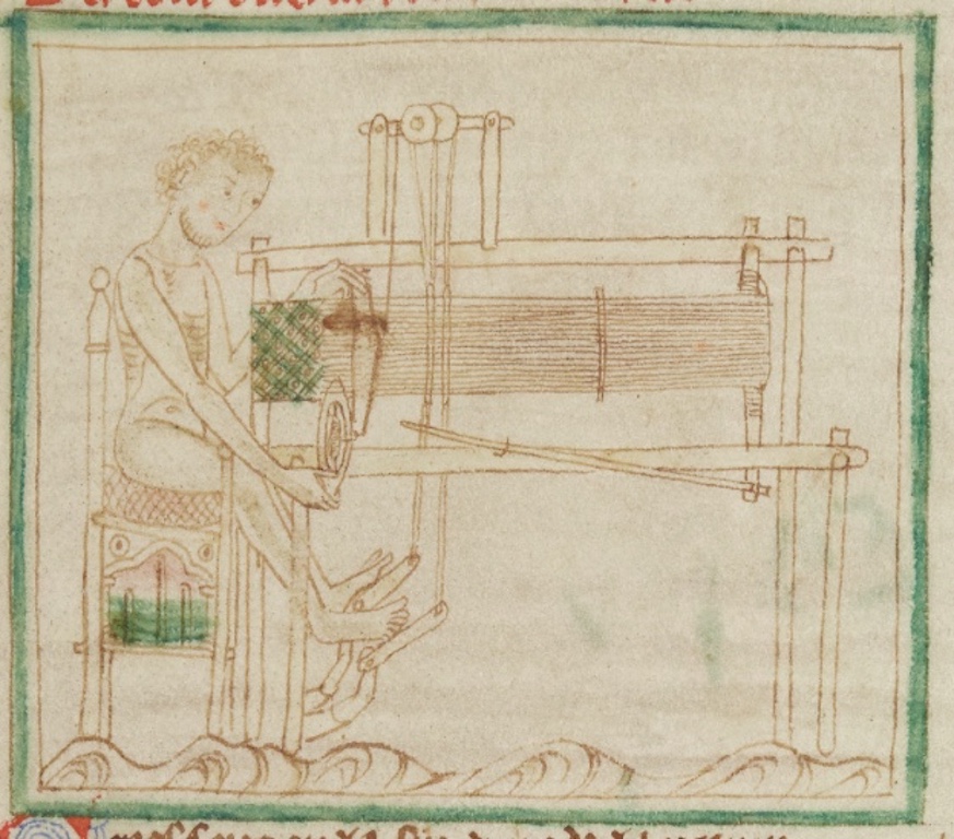manuscript image of loom