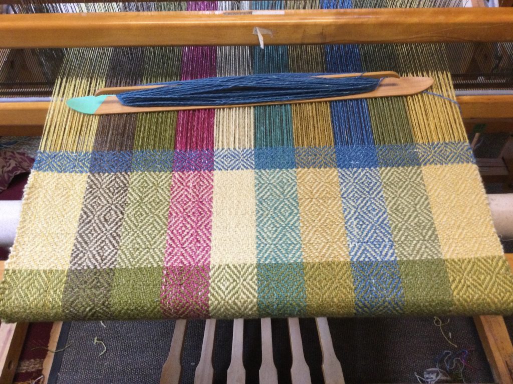 weaving on a loom 