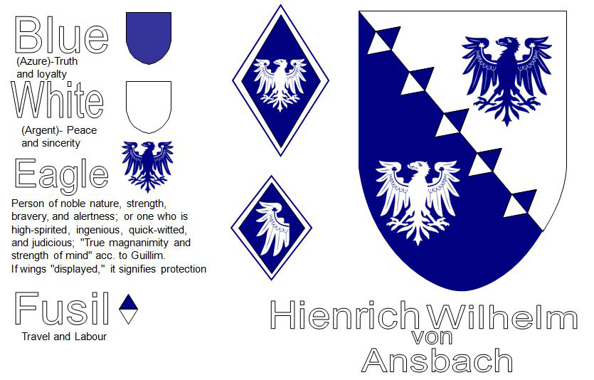 Blue and white heraldry of Heinrich