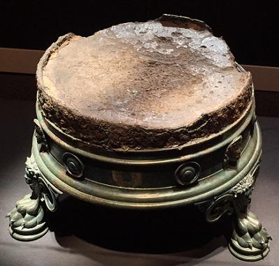 The partial remains of a brazier found in Pompeii