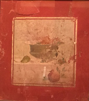 Fresco of a bowl of fruit recovered from Pompeii