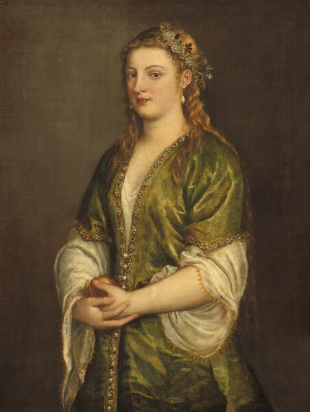 Portrait of a lady in a green coat