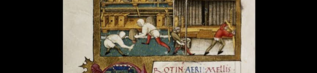 Image of medieval beekeepers